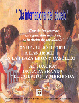 SAN BARTOLOMÉ CELEBRARÁ EL DÍA DEL ABUELO